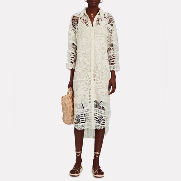 FARM Rio Guipure Lace Shirt Dress - Picture 3 of 6